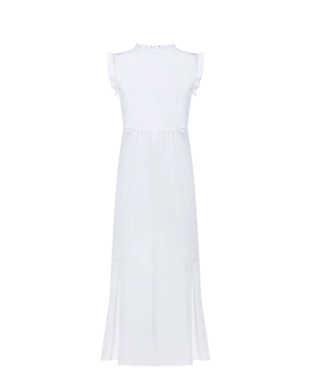Белое платье с отделкой рюшами Attesa - фото 5