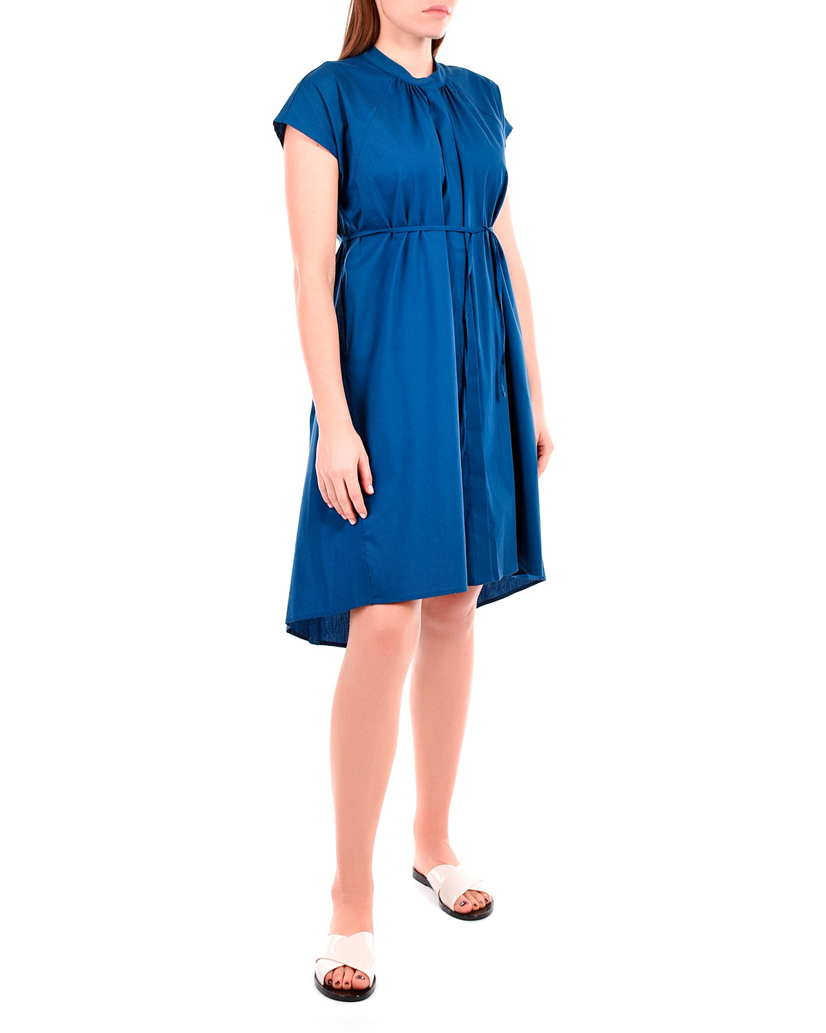 Синее платье с кулиской на спинке Attesa - фото 3