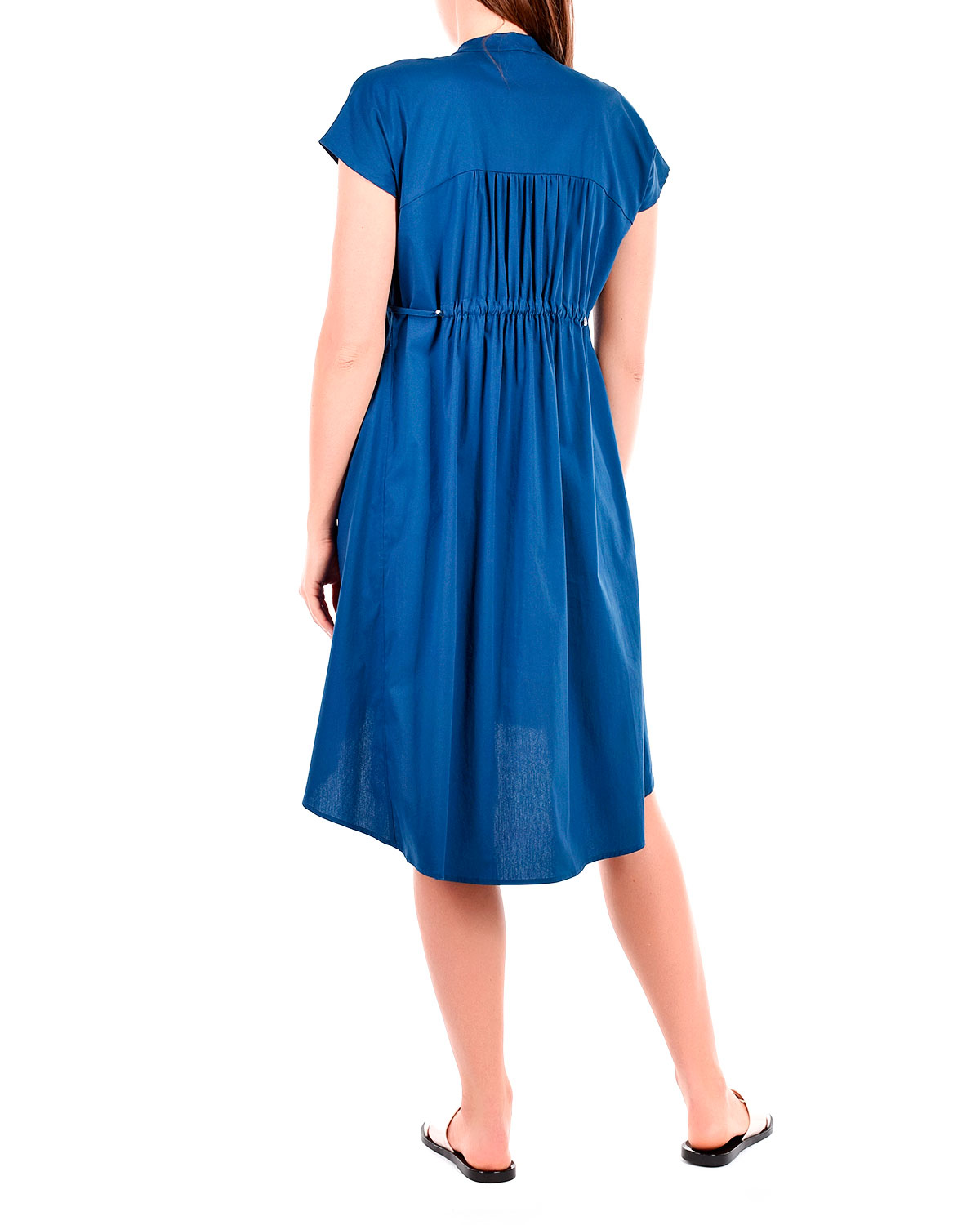 Синее платье с кулиской на спинке Attesa - фото 4