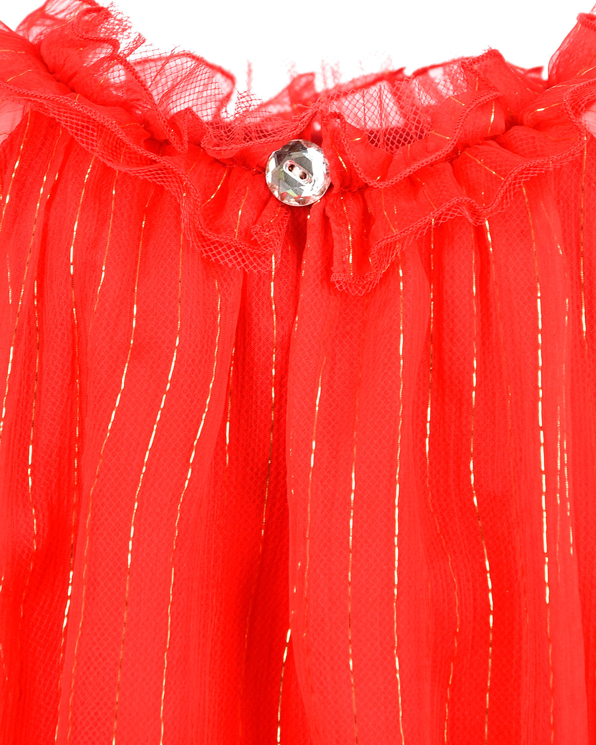 Красное платье из шелка с оборками Dior детское - фото 5