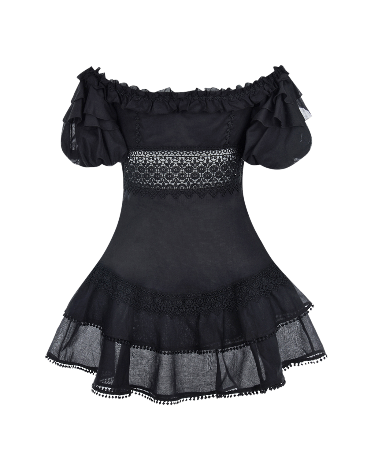 Черное платье-мини MARAL Charo Ruiz, размер 44, цвет черный - фото 4