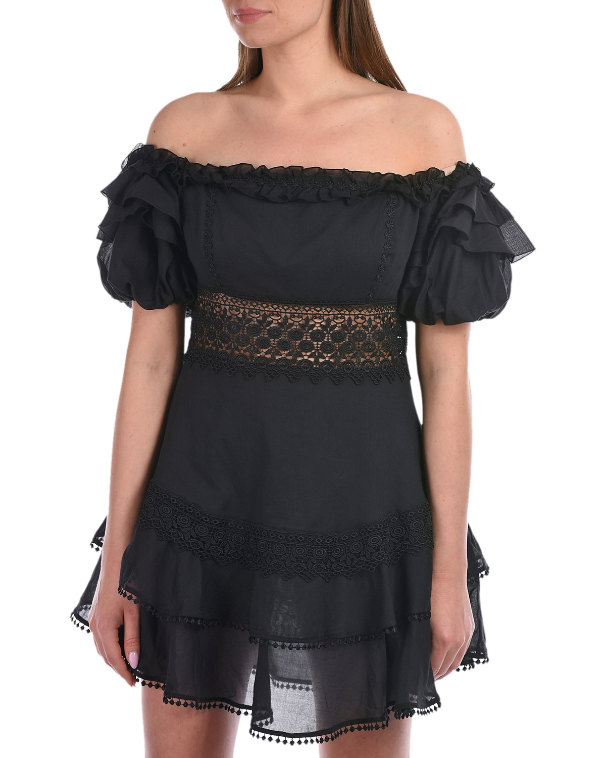 Черное платье-мини MARAL Charo Ruiz, размер 44, цвет черный - фото 5