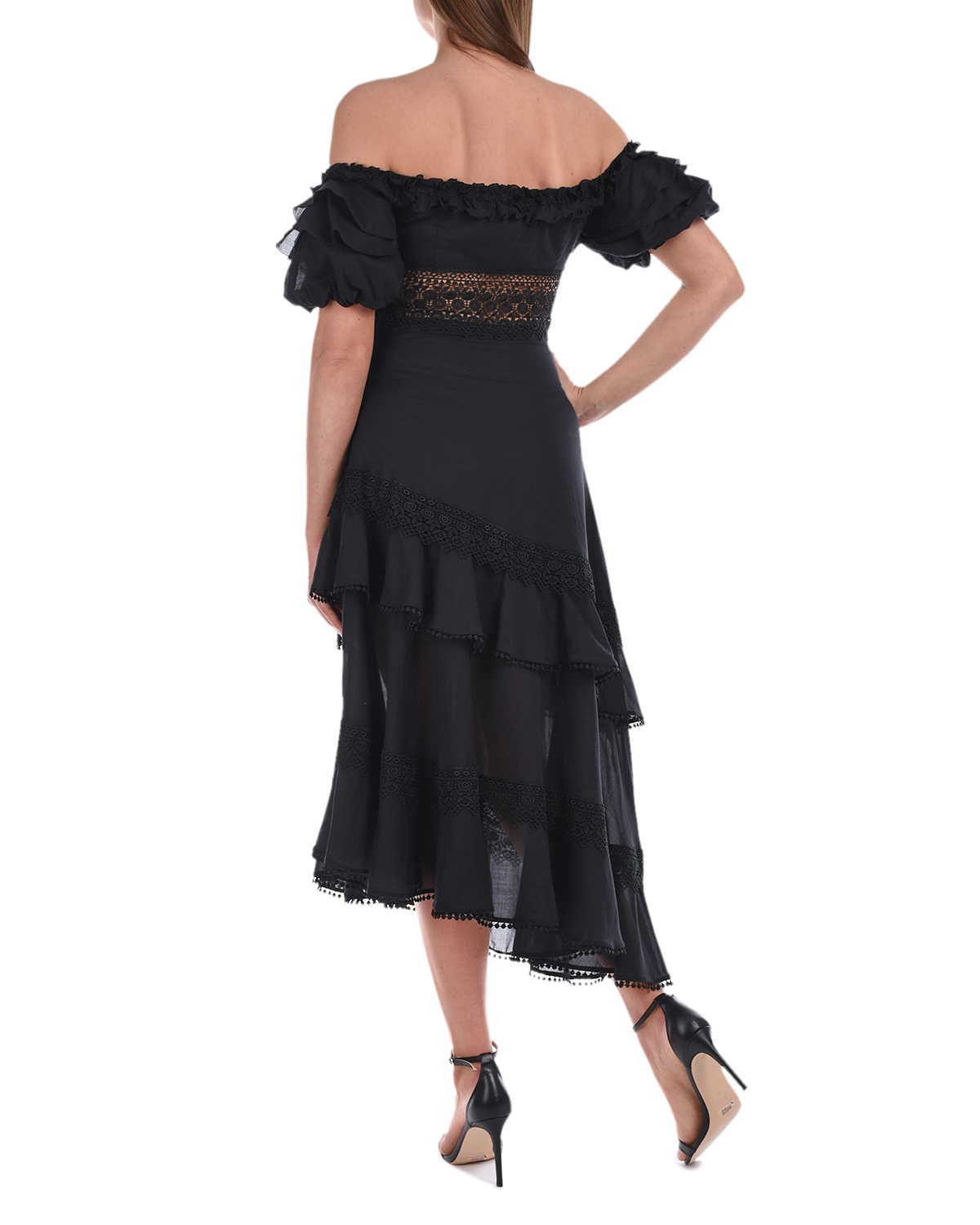 Черное платье Carmen Charo Ruiz, размер 46, цвет черный - фото 3
