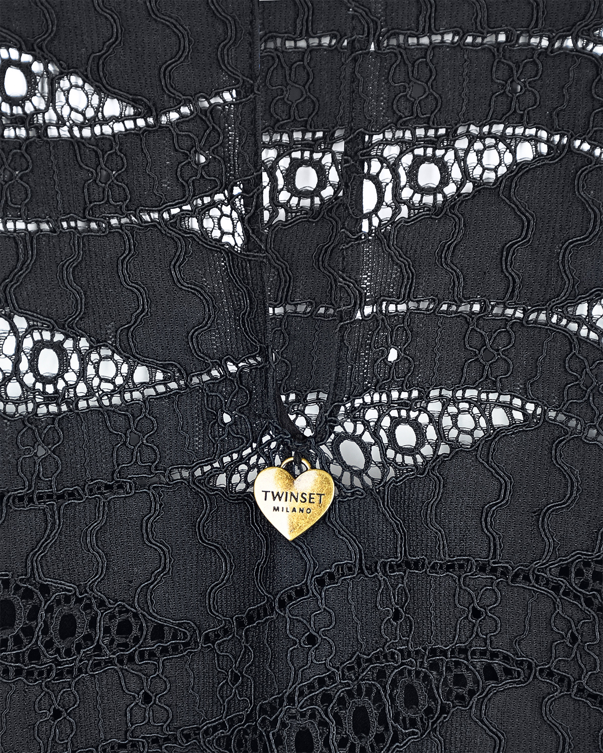 Черное кружевное платье TWINSET - фото 10