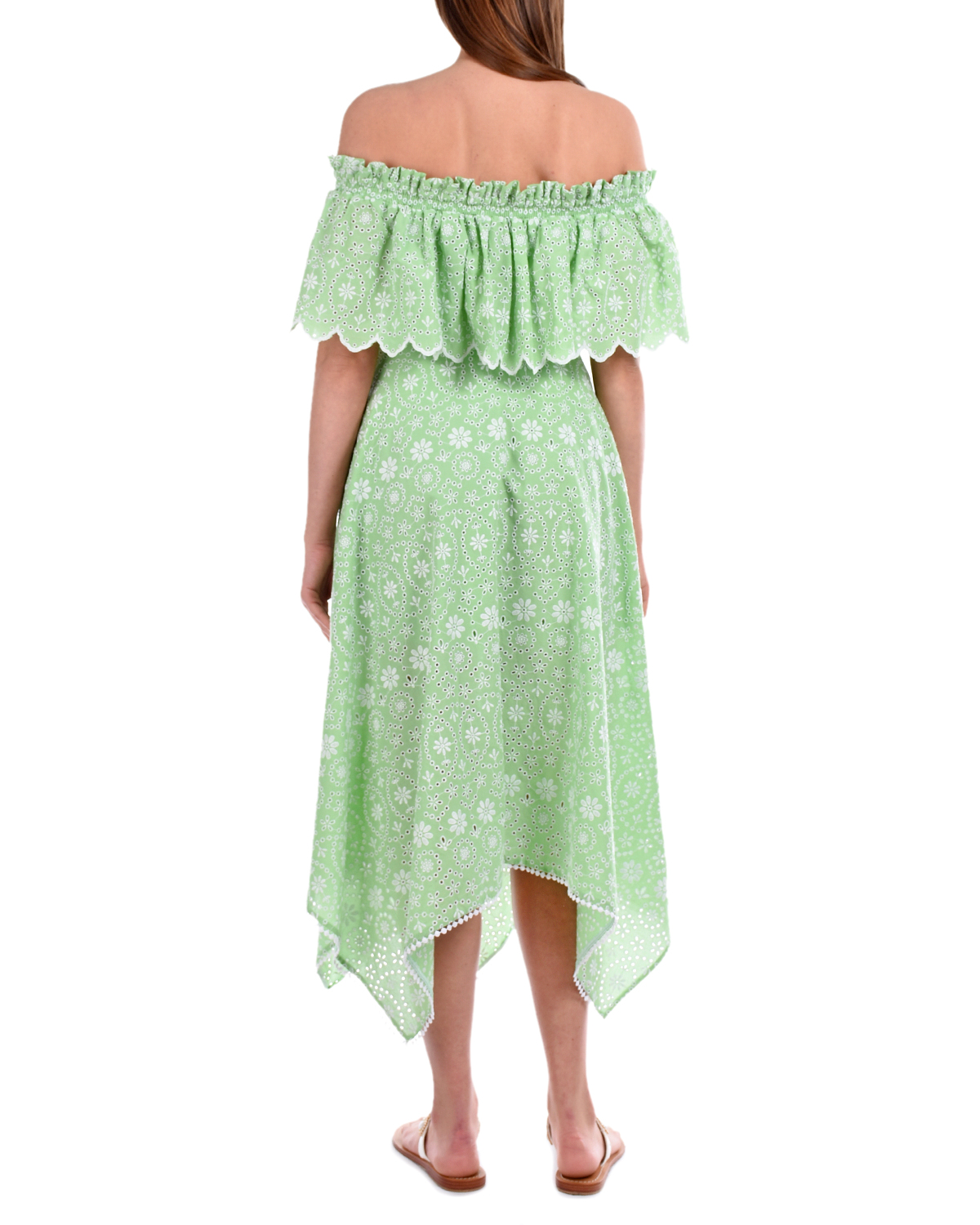 Зеленое кружевное платье KHADI Charo Ruiz, размер 42, цвет зеленый - фото 3