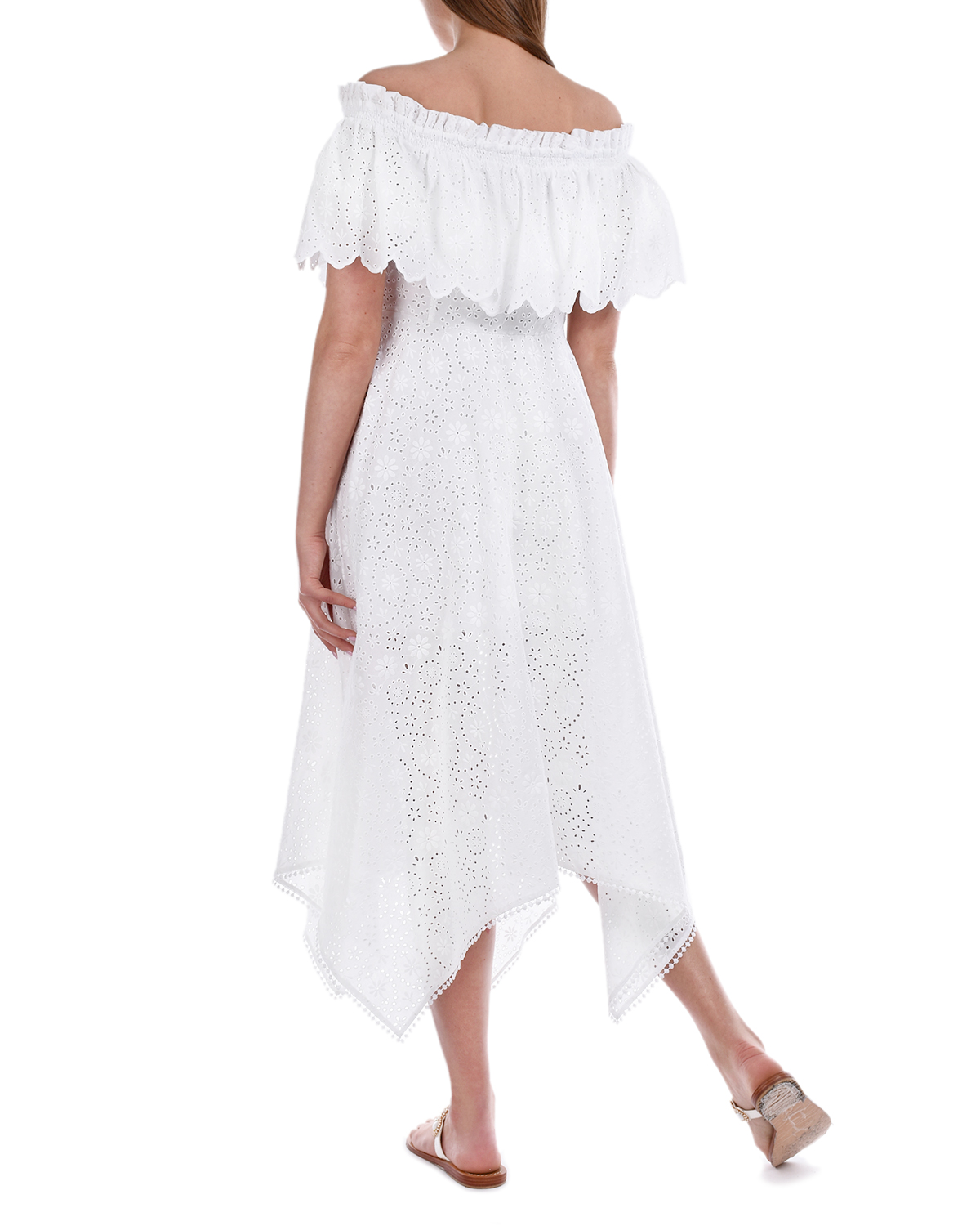 Белое кружевное платье KHADI Charo Ruiz, размер 40, цвет белый - фото 3