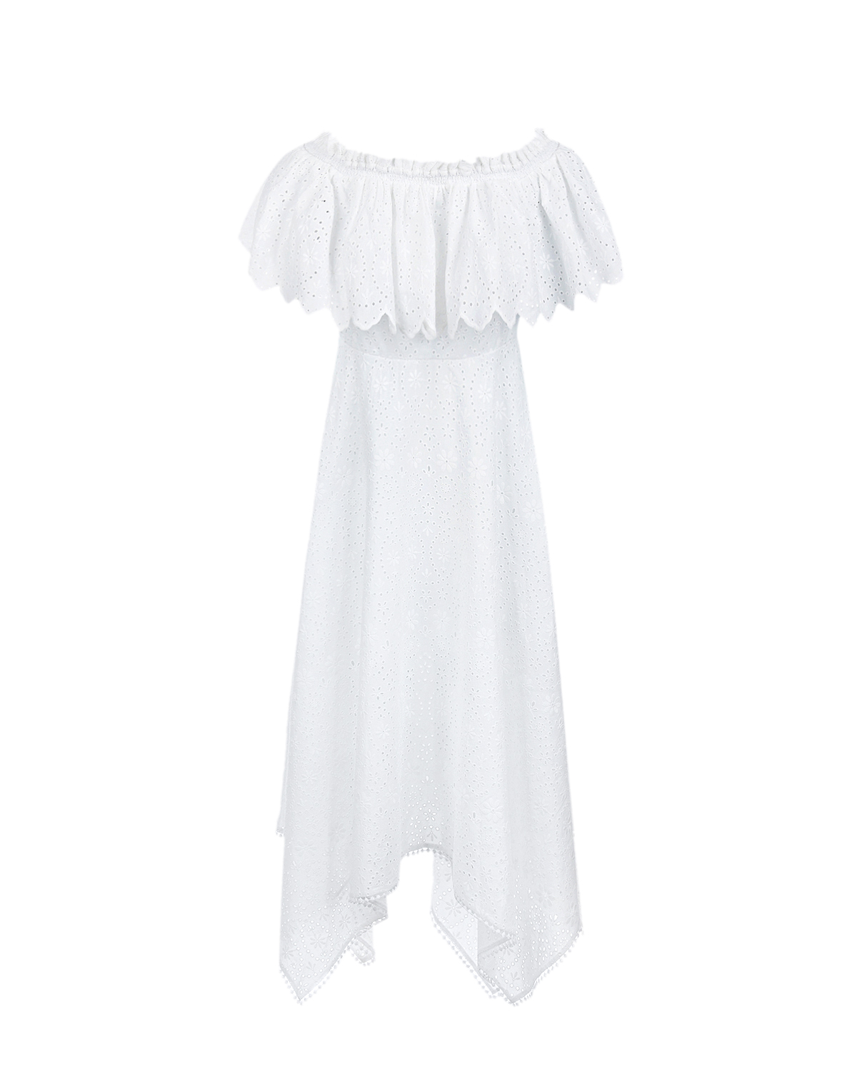 Белое кружевное платье KHADI Charo Ruiz, размер 40, цвет белый - фото 5