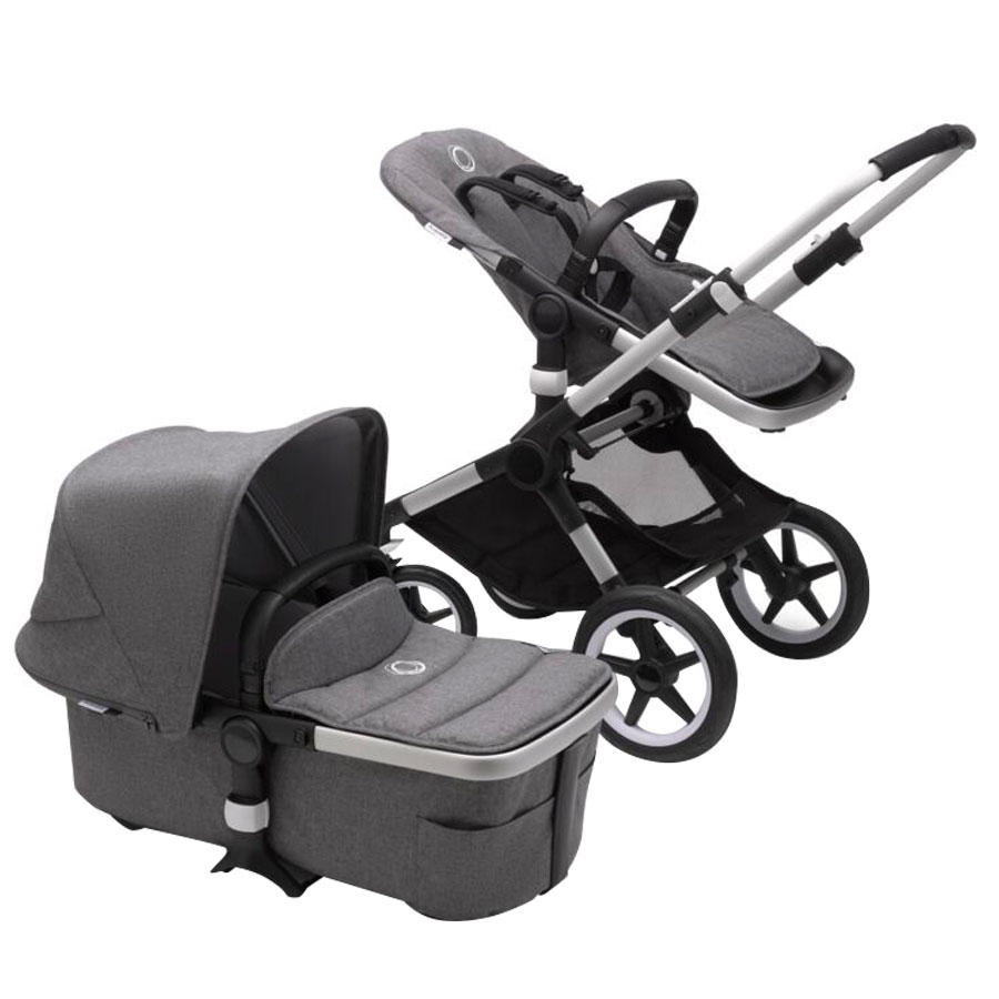 Коляска 2 в1 Fox2 Complete ALU/GREY MELANGE-GREY MELANGE Bugaboo, цвет серый Коляска 2 в1 Fox2 Complete ALU/GREY MELANGE-GREY MELANGE Bugaboo - фото 1