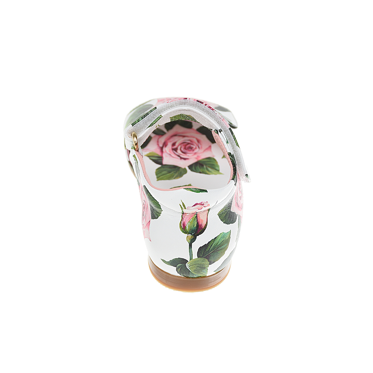 Босоножки на липучке с принтом "Тропические розы" Dolce&Gabbana детские - фото 3