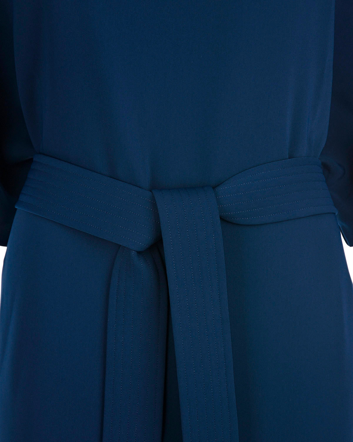 Синее платье свободного кроя с поясом Parosh - фото 6