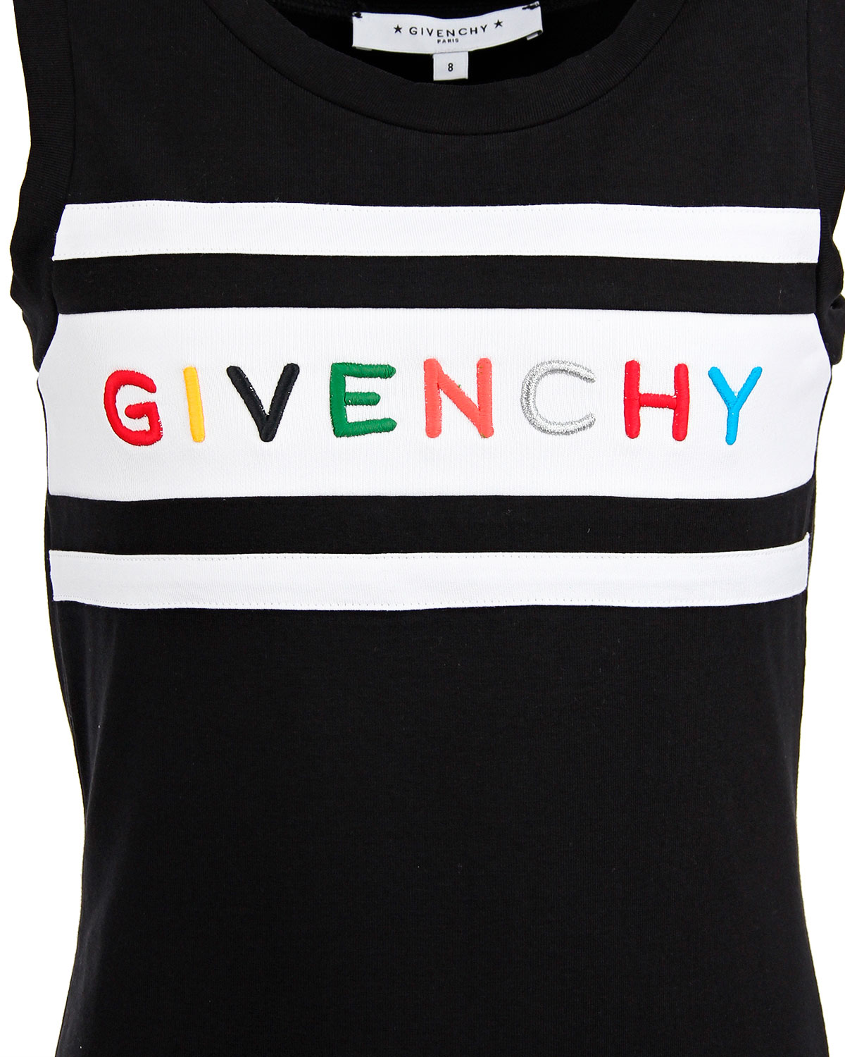 Платье прямого кроя с цветным логотипом Givenchy детское - фото 4