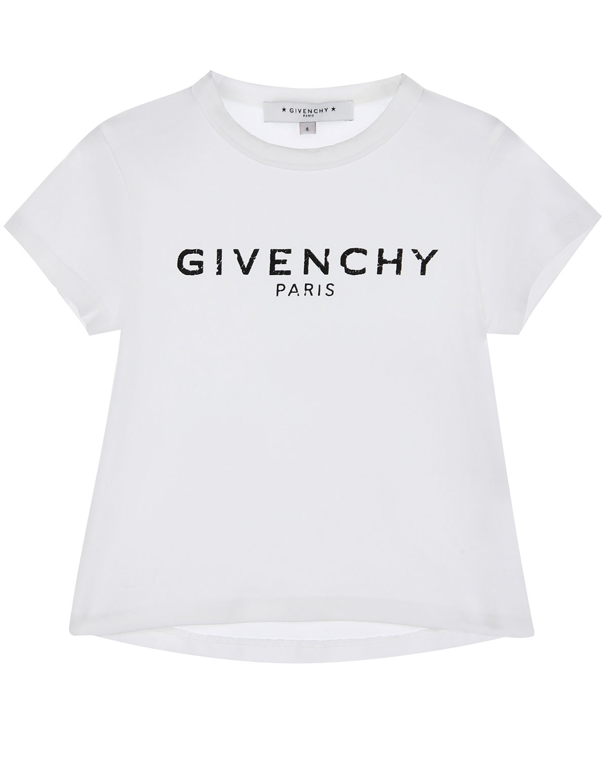 Белая футболка с удлиненным краем Givenchy