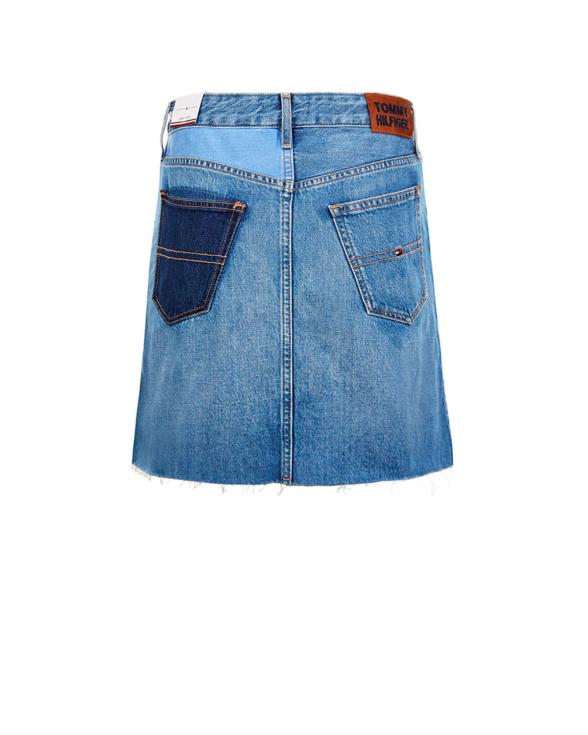 Джинсовая юбка с эффектом потертости Tommy Hilfiger детская, размер 176, цвет голубой - фото 3