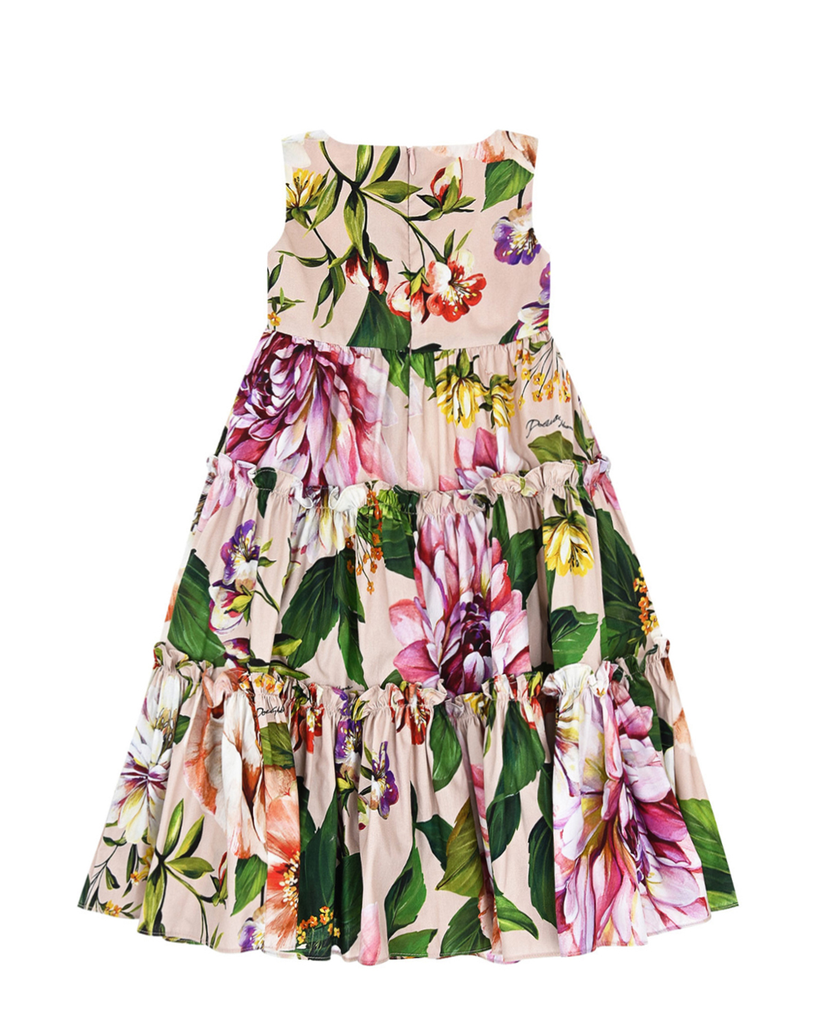 Платье из поплина с цветочным принтом Dolce&Gabbana детское - фото 2