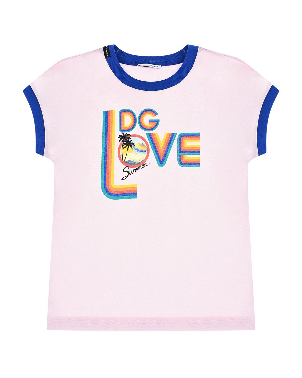 Футболка с радужным принтом "DG Love" Dolce&Gabbana детская