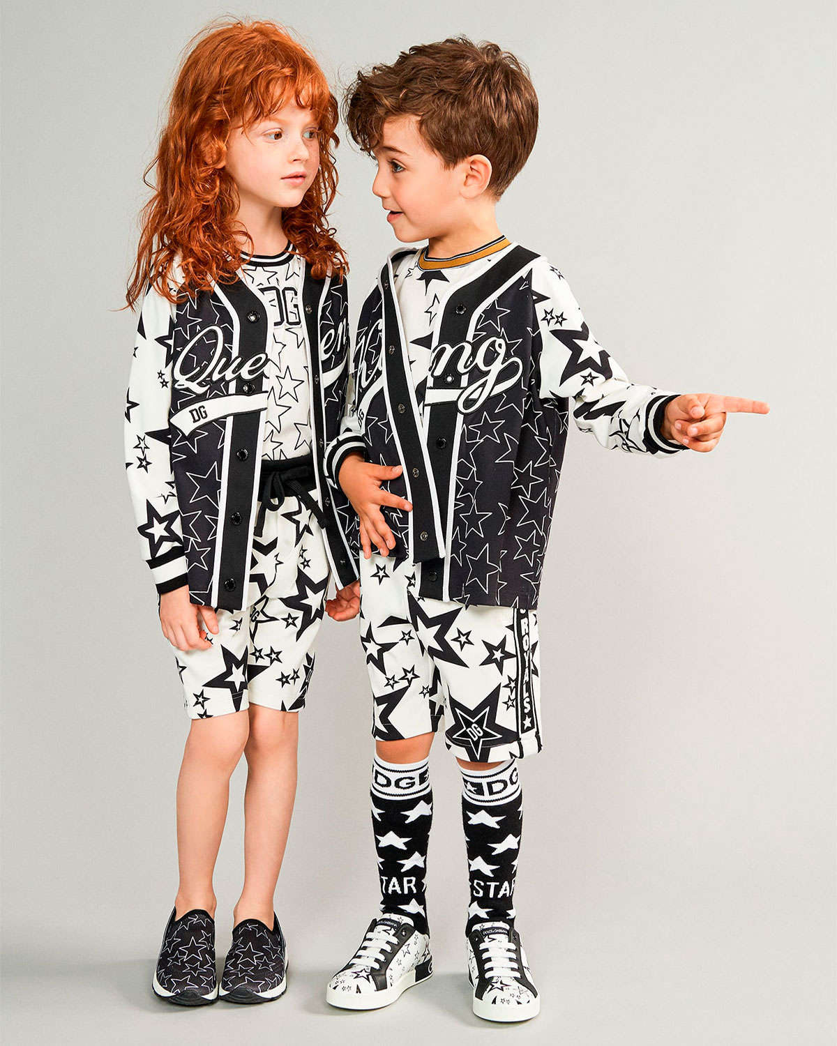 Трикотажная куртка с принтом "Звезды" Dolce&Gabbana детская - фото 2