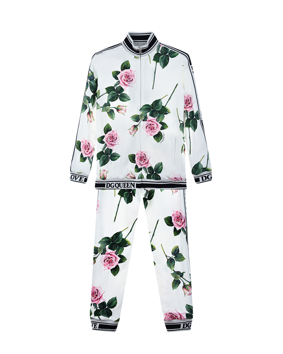 Спортивный костюм с принтом "Тропические розы" Dolce&Gabbana