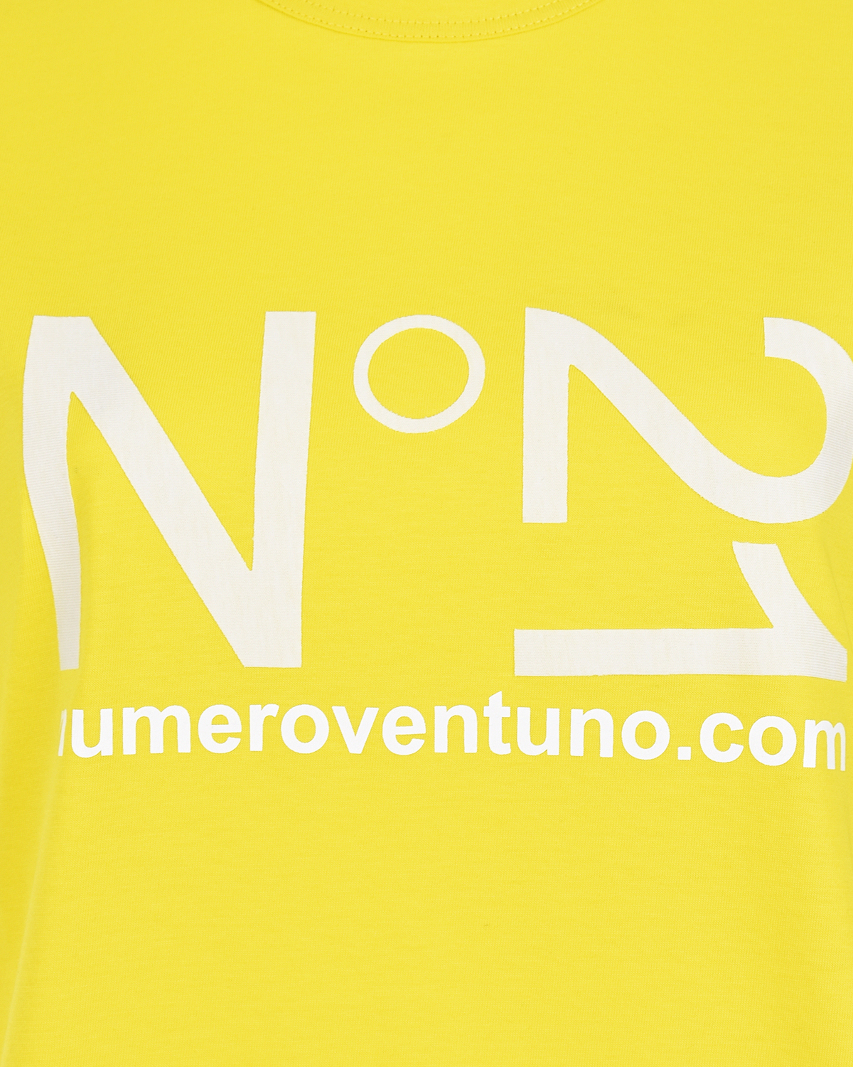 Желтая футболка с лого No. 21 - фото 7