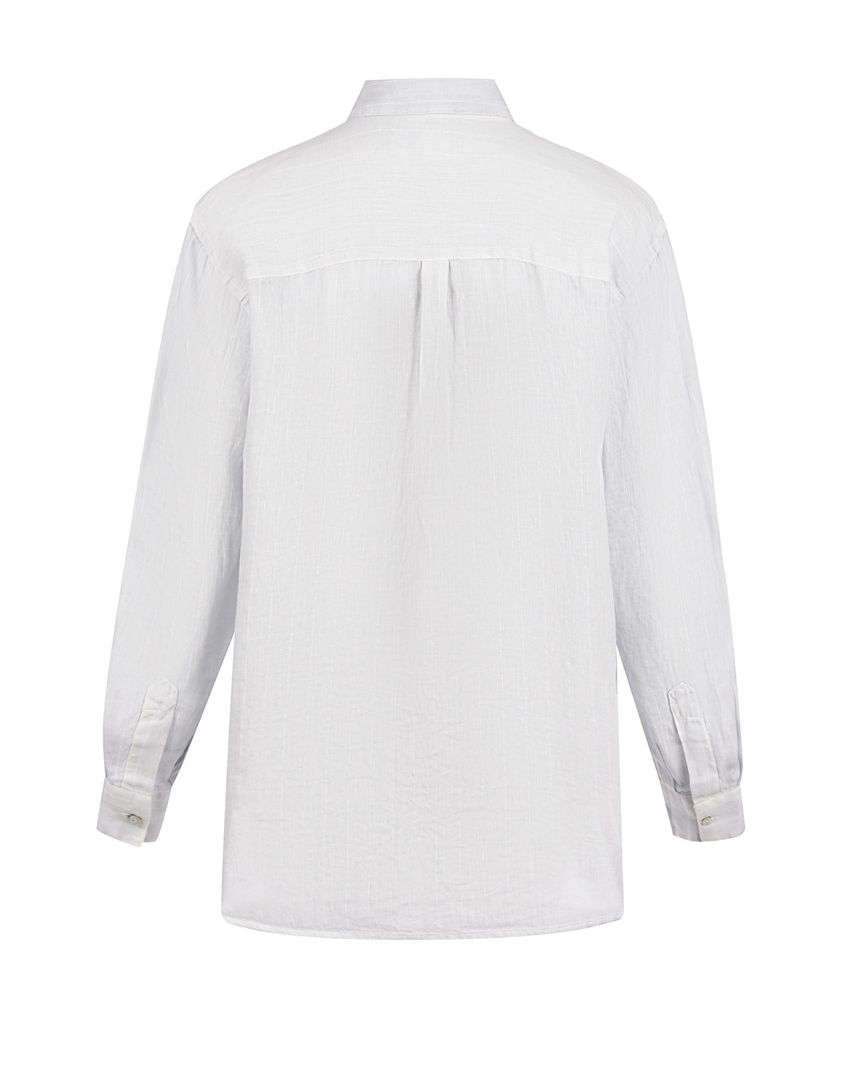 Рубашка свободного кроя с карманом 120% Lino, размер 42, цвет серый - фото 5