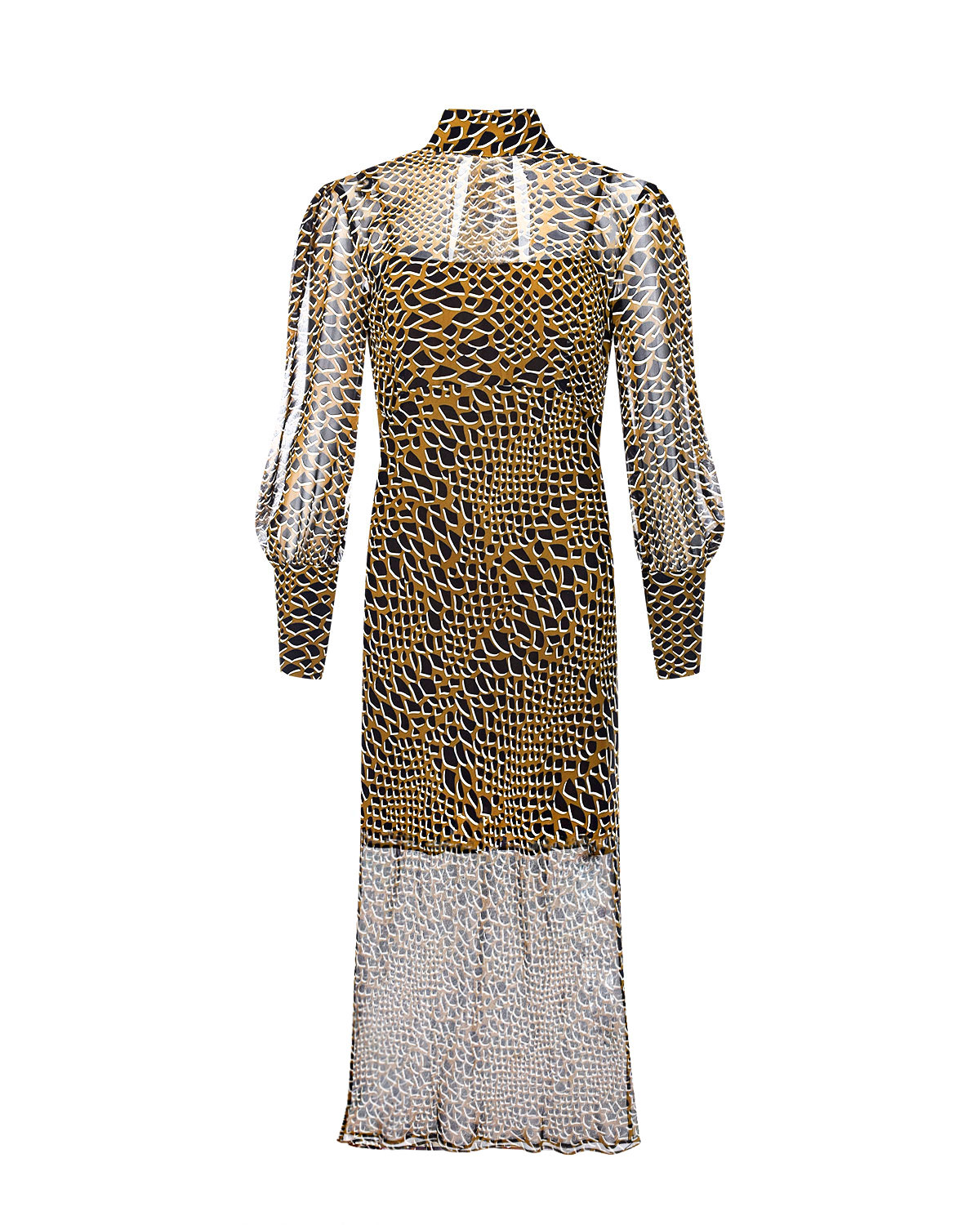 Платье с принтом под рептилию Olivia von Halle, размер 40, цвет мультиколор - фото 1