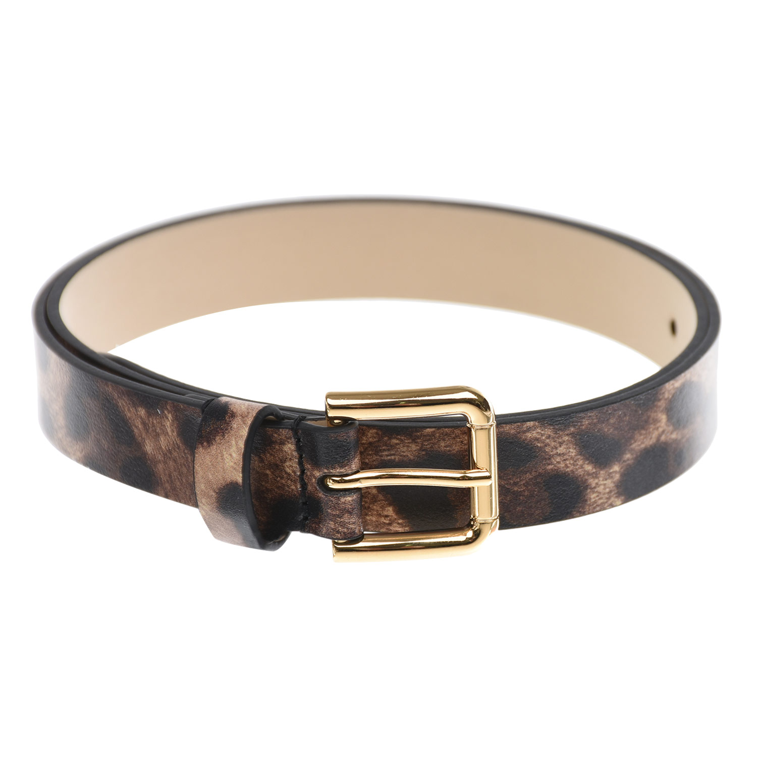 Ремень с леопардовым принтом Dolce&Gabbana детская