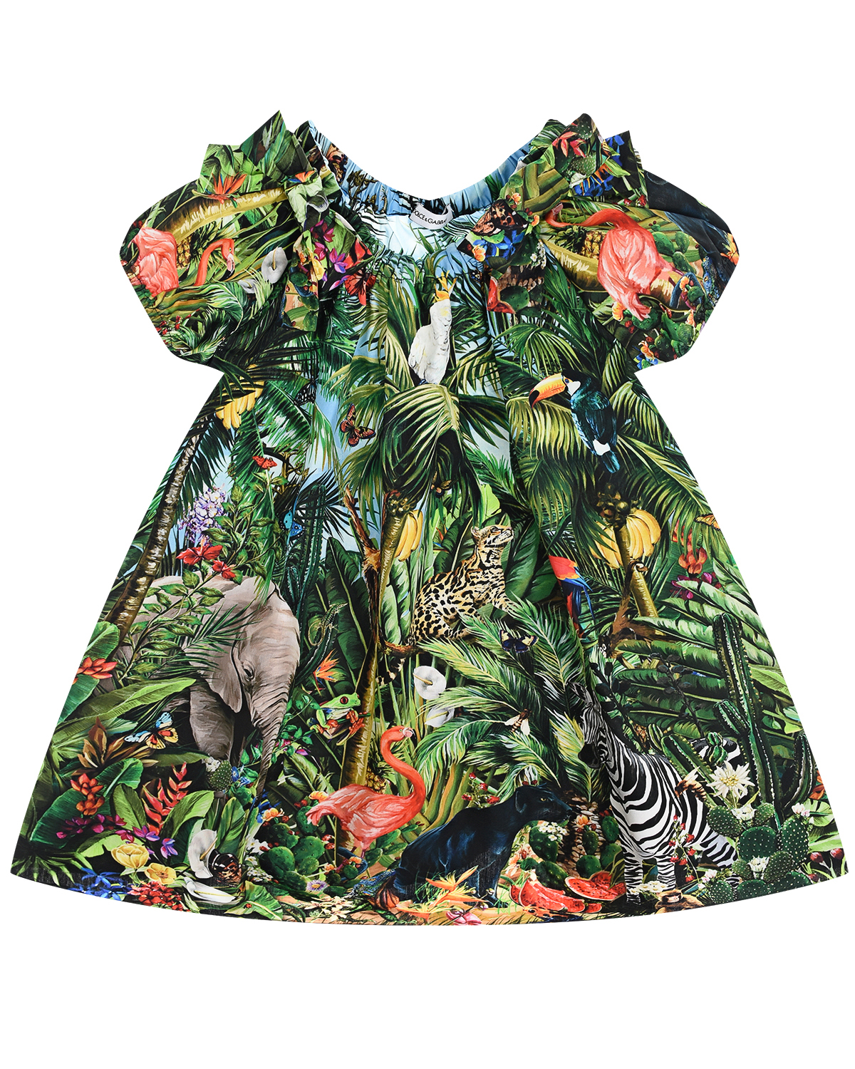 Платье с принтом "джунгли" Dolce&Gabbana детское - фото 1