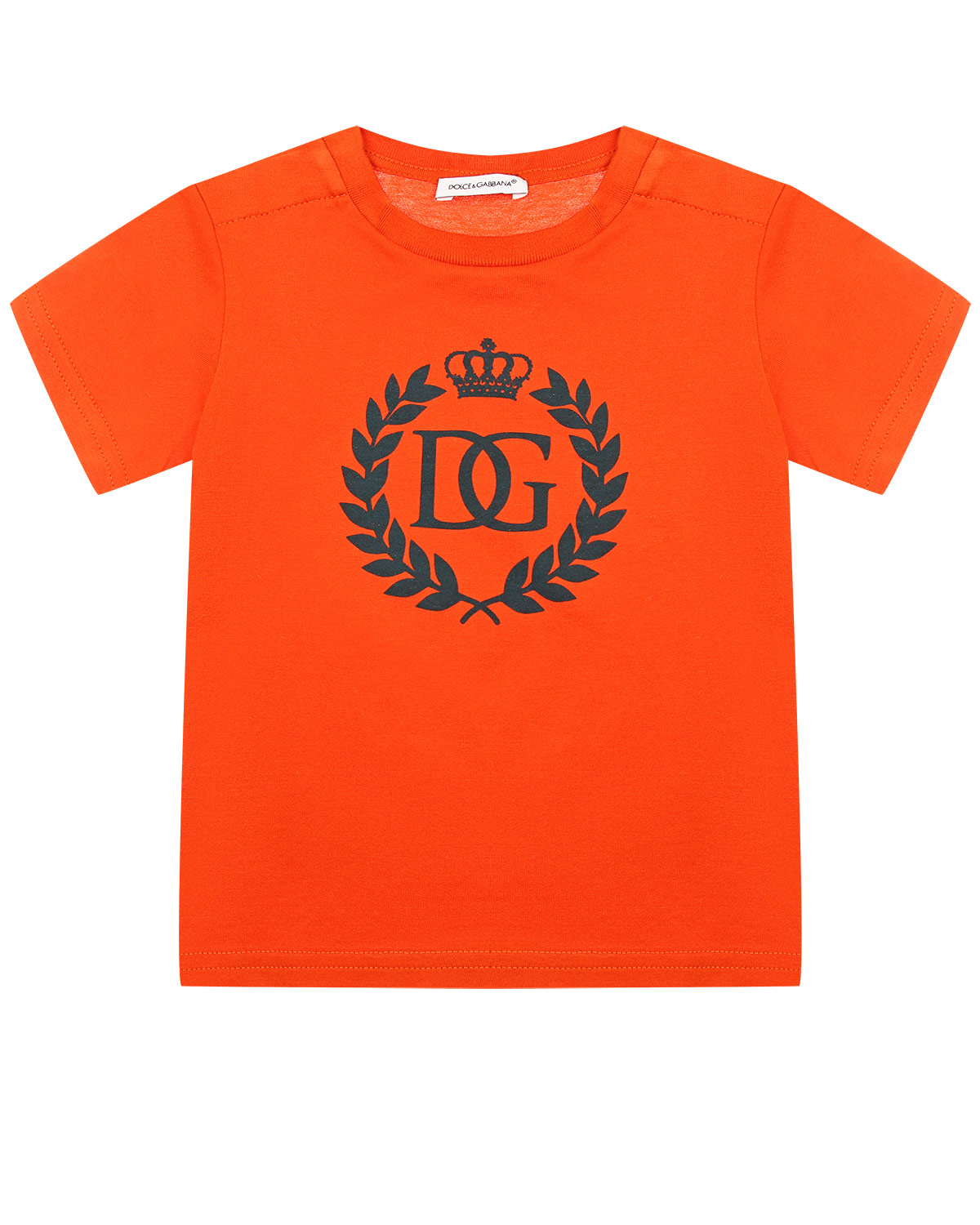 Оранжевая футболка с логотипом Dolce&Gabbana детская