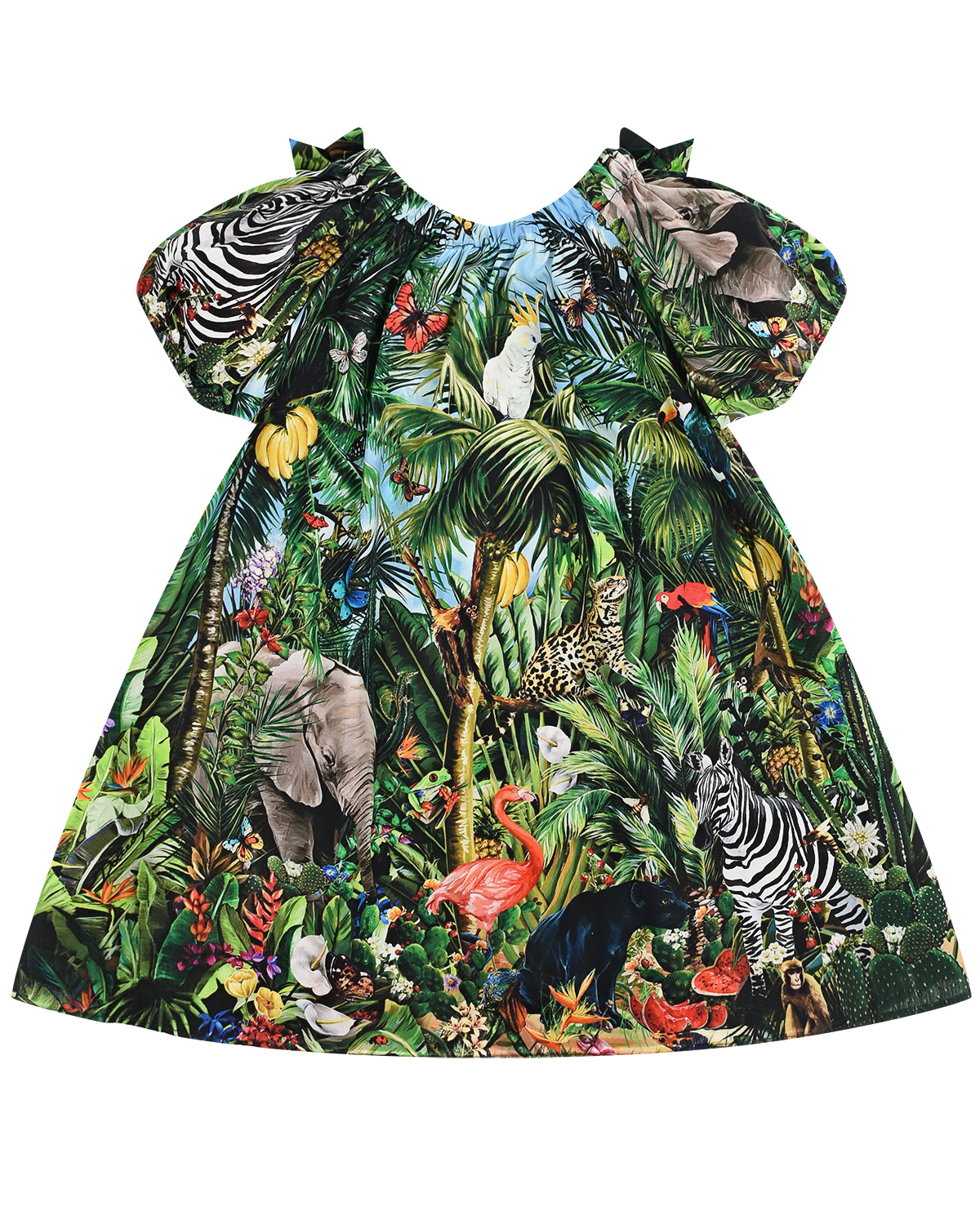 Платье с принтом "джунгли" Dolce&Gabbana детское - фото 2