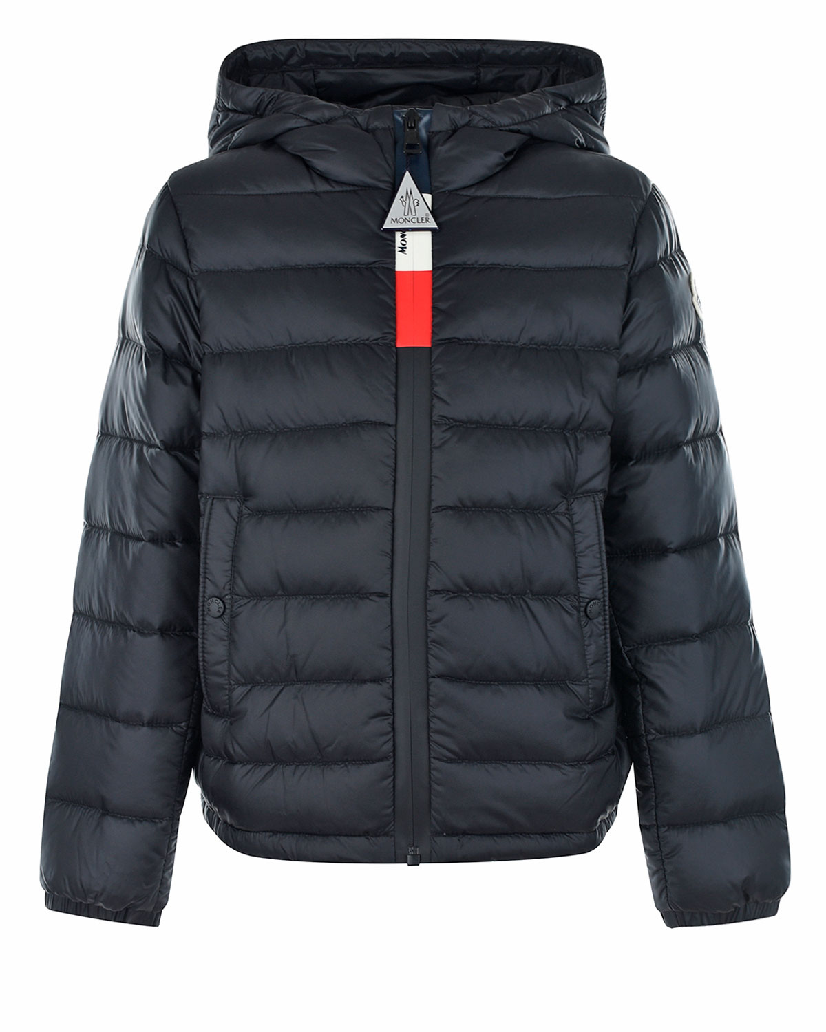 Пуховая куртка Rook с контрастной деталью на молнии Moncler детская