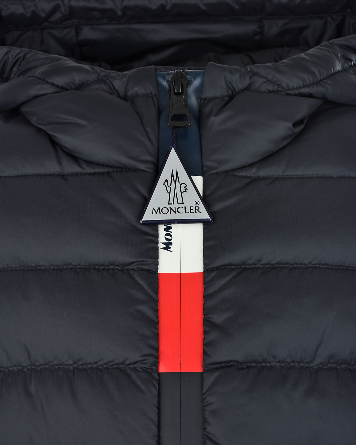 Пуховая куртка с контрастной деталью на молнии Moncler детская - фото 3