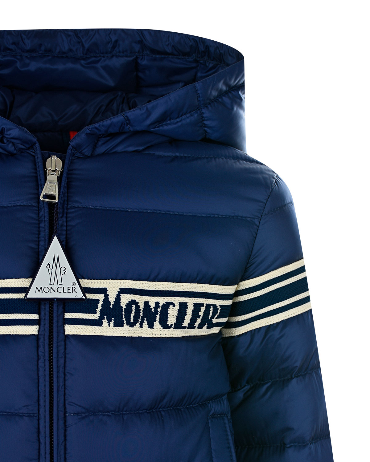 Куртка с вязаной деталью и логотипом Moncler детская - фото 3
