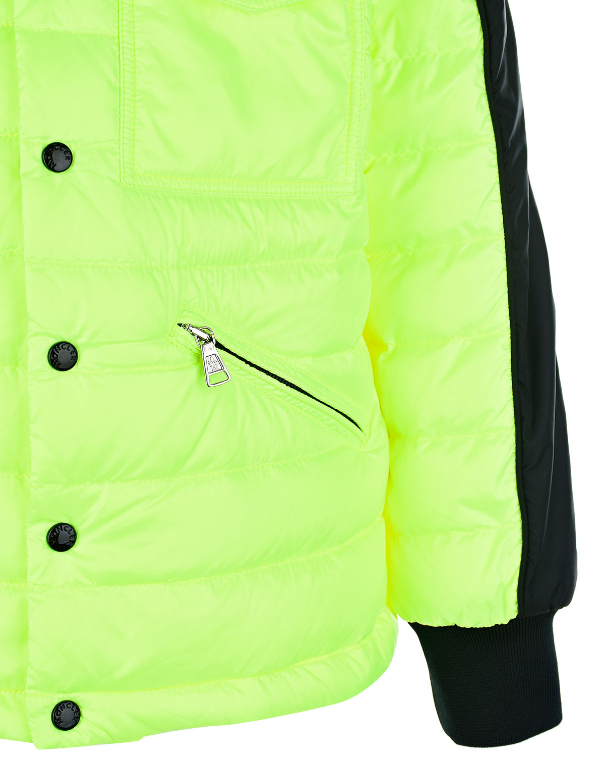 Стеганая куртка с контрастными деталями Moncler детская - фото 4
