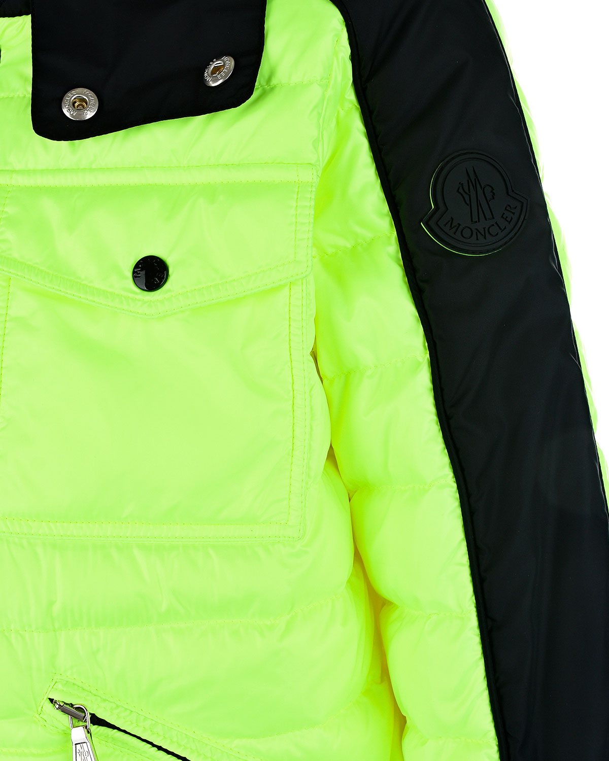 Стеганая куртка с контрастными деталями Moncler детская - фото 5