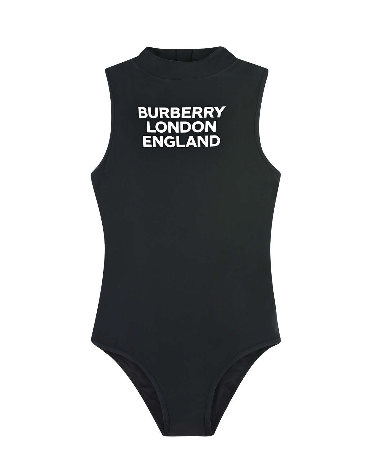 Черный купальник с логотипом Burberry детский
