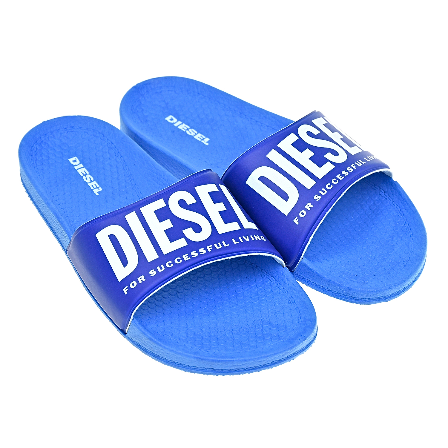 Синие шлепки с логотипом Diesel детские