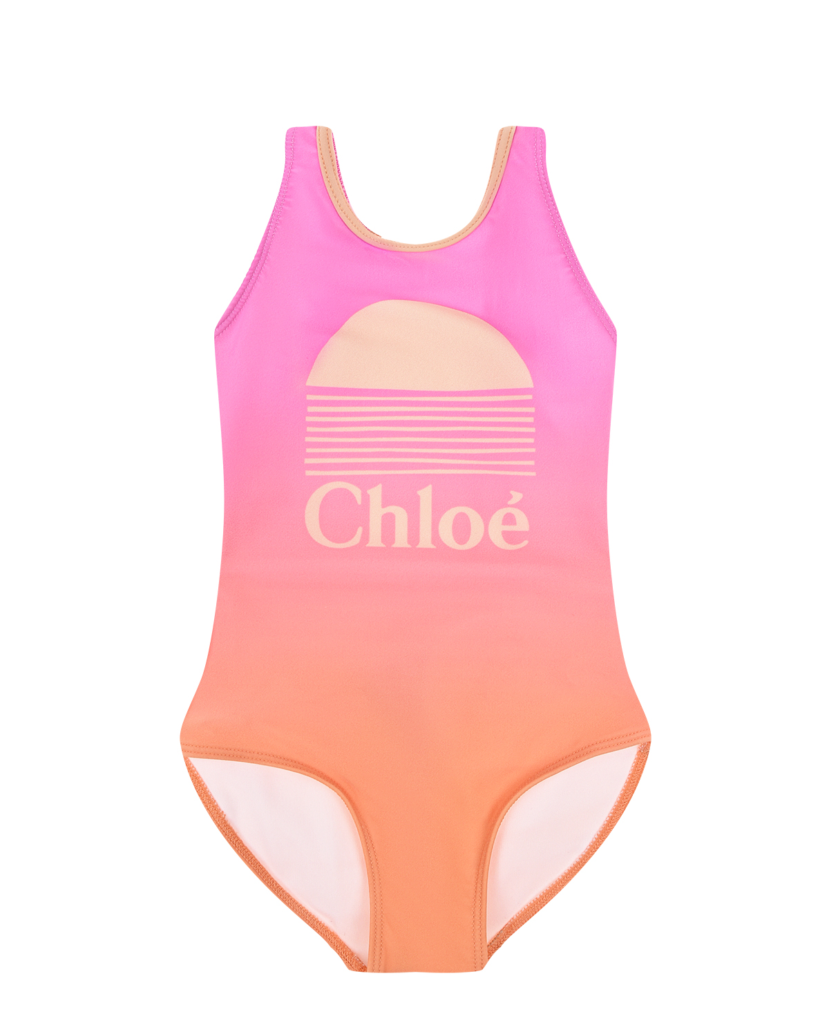 Розовый купальник с логотипом Chloe детский