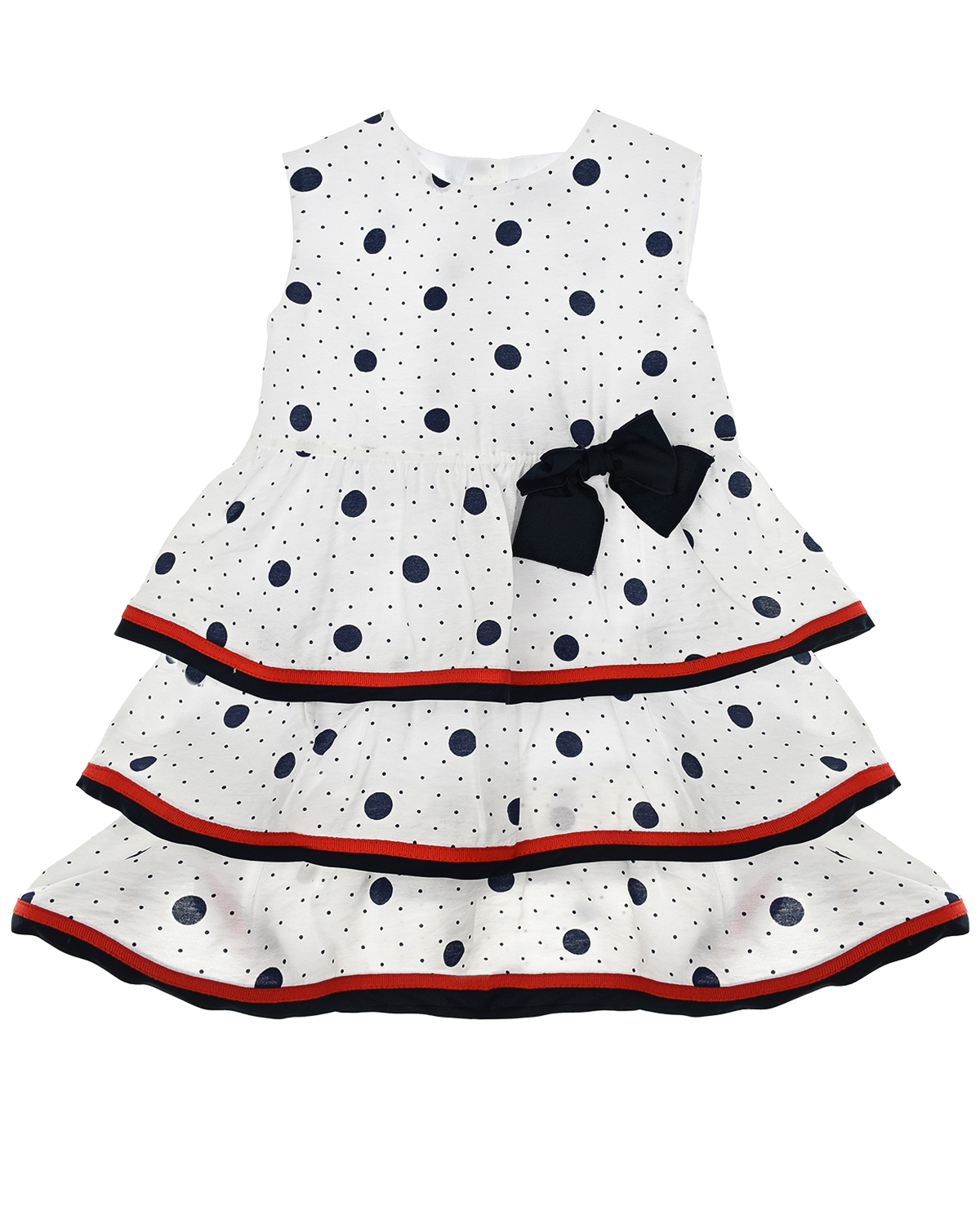 Платье в горошек с многослойной юбкой Aletta детское, размер 80, цвет мультиколор - фото 1