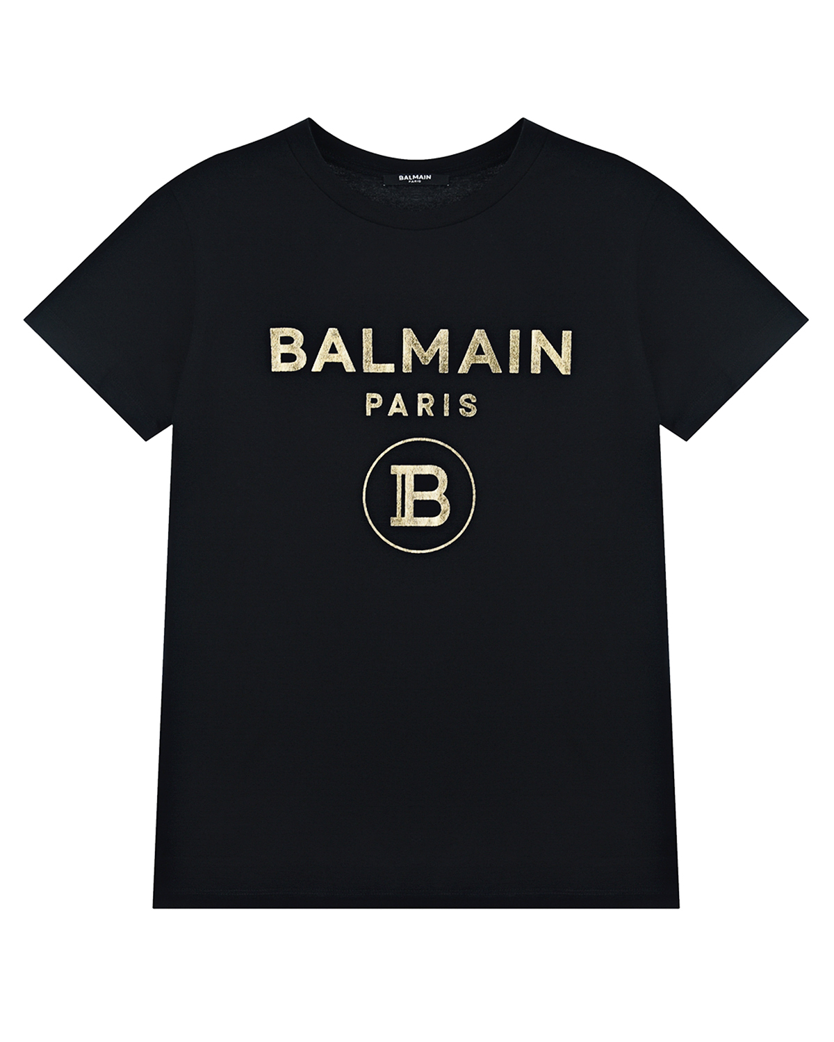 Черная футболка с логотипом Balmain детская, размер 152, цвет нет цвета - фото 1