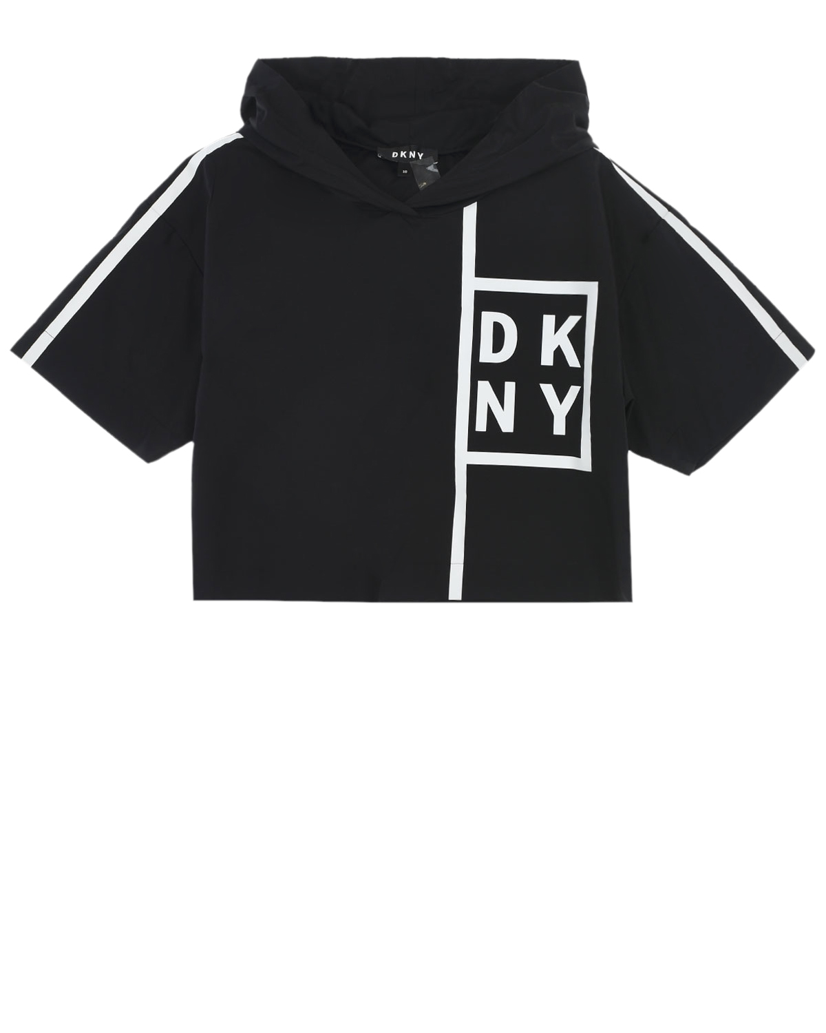 Толстовка-худи с широкими рукавами DKNY детская, размер 140, цвет черный - фото 1