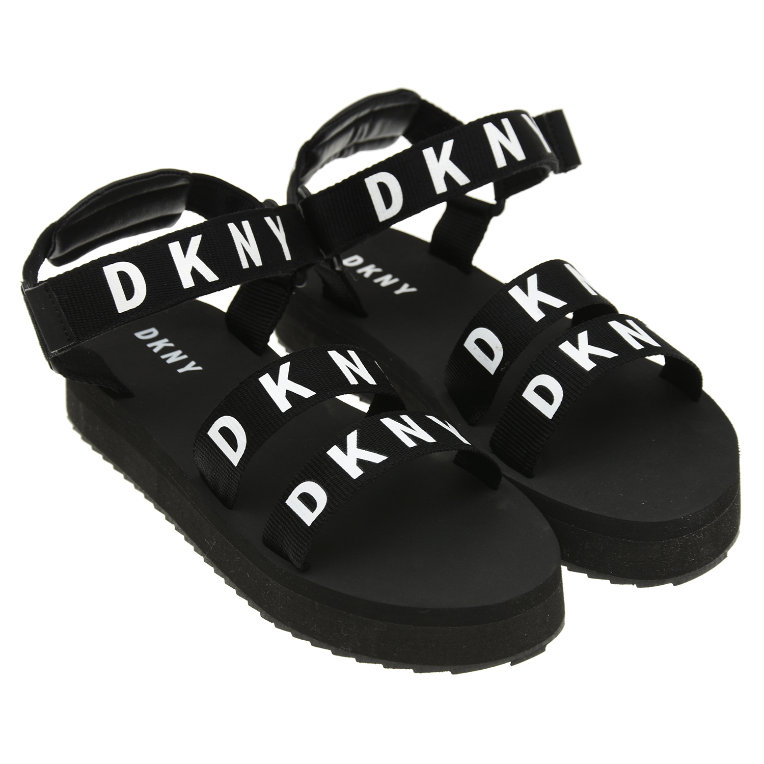 Черные босоножки на липучках DKNY детские