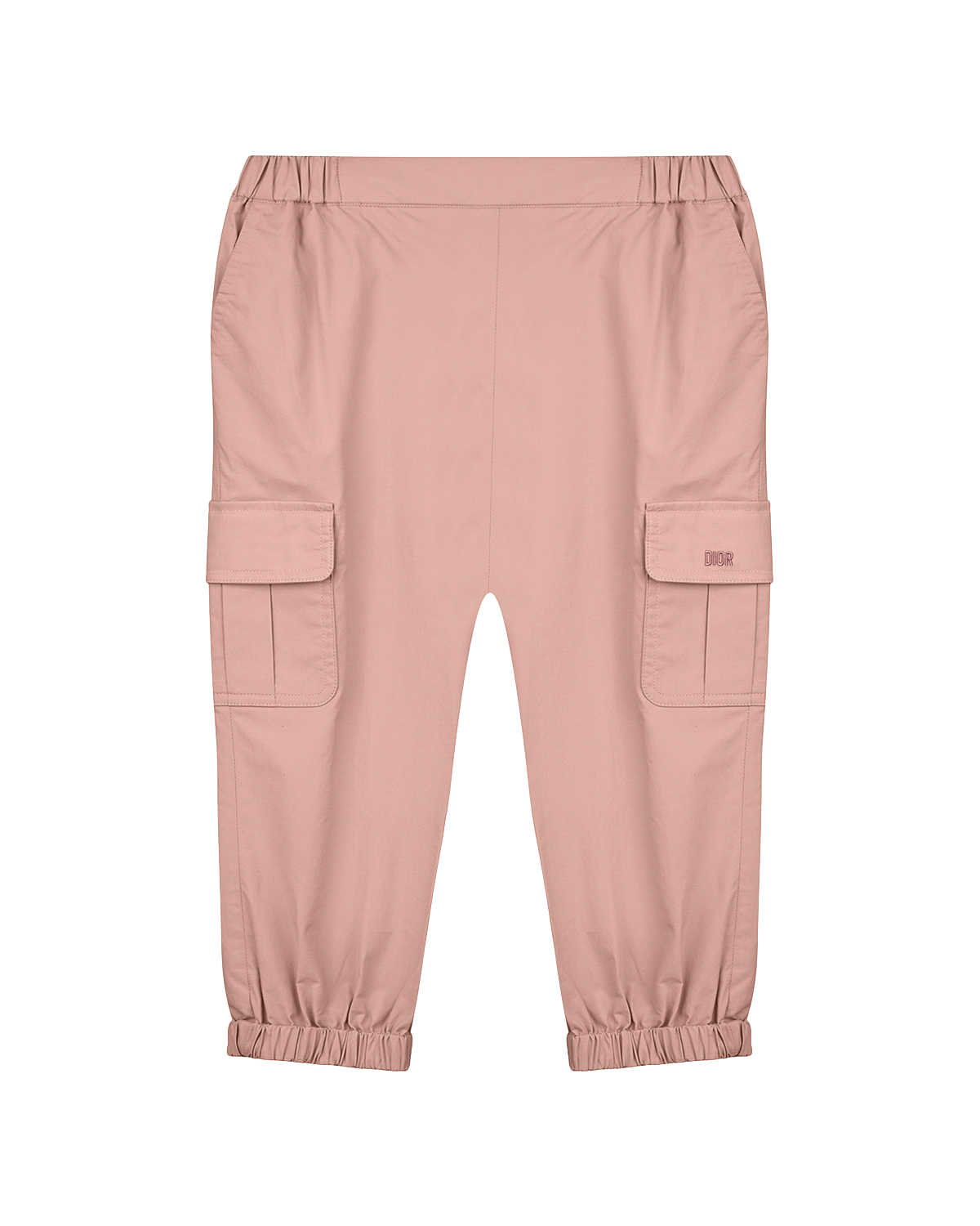 Розовые брюки-карго из поплина Dior детские, размер 80, цвет розовый - фото 1