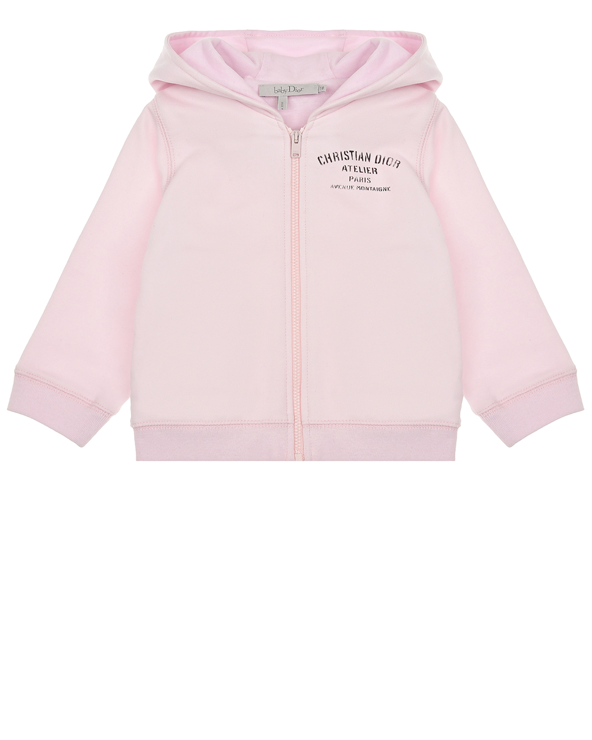 Розовая спортивная куртка с капюшоном Dior детская, размер 86, цвет розовый - фото 1