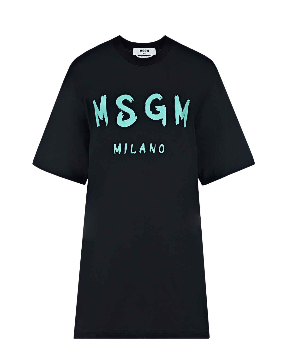 Черное платье-футболка MSGM, размер 40, цвет черный - фото 1
