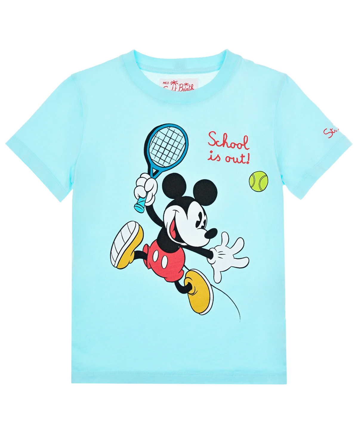 

Футболка мятного цвета с принтом "Микки Маус" Saint Barth детская, Мятный, Футболка мятного цвета с принтом "Микки Маус" Saint Barth детская