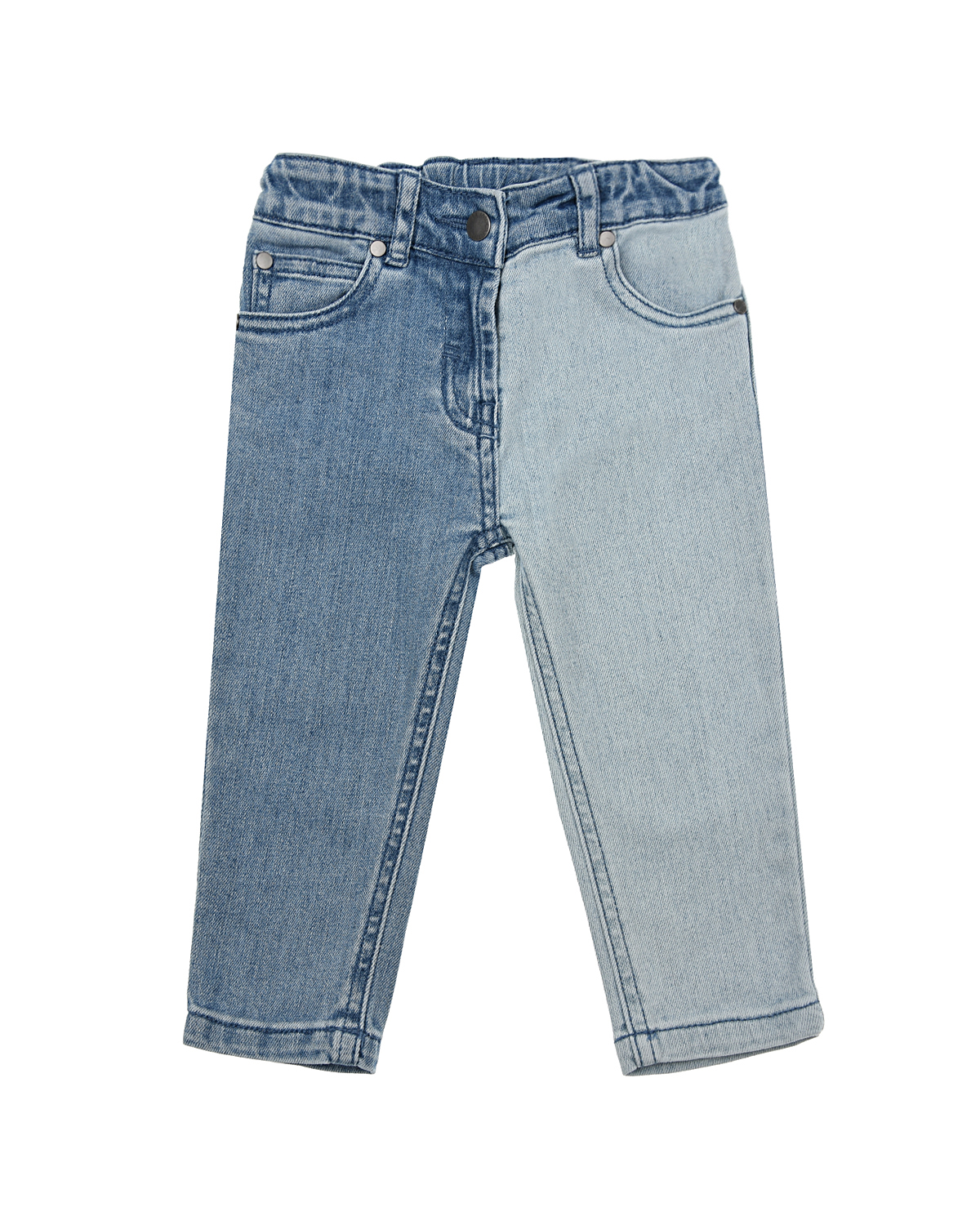 Купить Двухцветные джинсы Stella McCartney детские, Синий, 98%хлопок+2%эластан, 100%хлопок