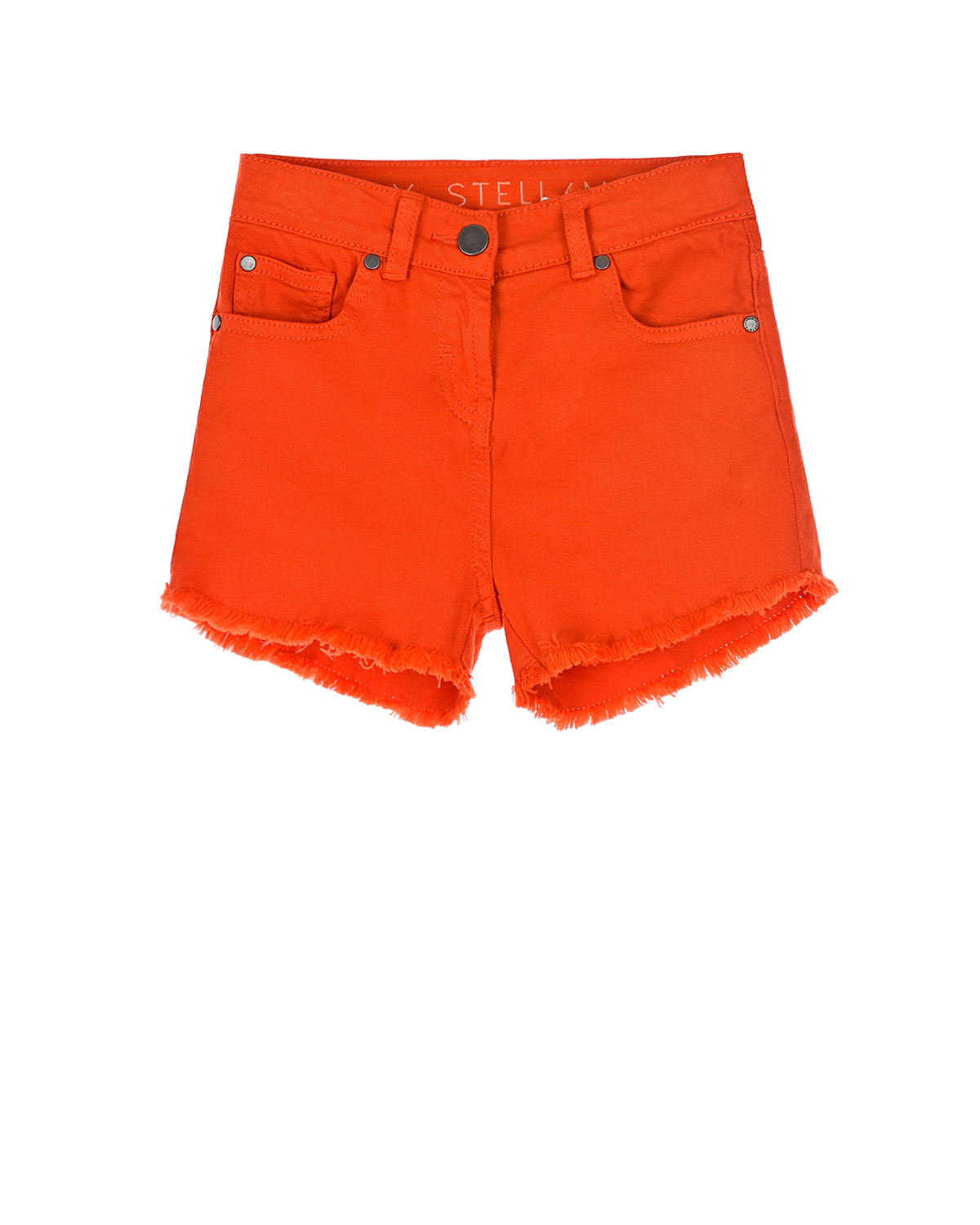 Купить Оранжевые джинсовые шорты Stella McCartney детские, Красный, 98%хлопок+2%эластан, 100%хлопок, 100%полиэстер