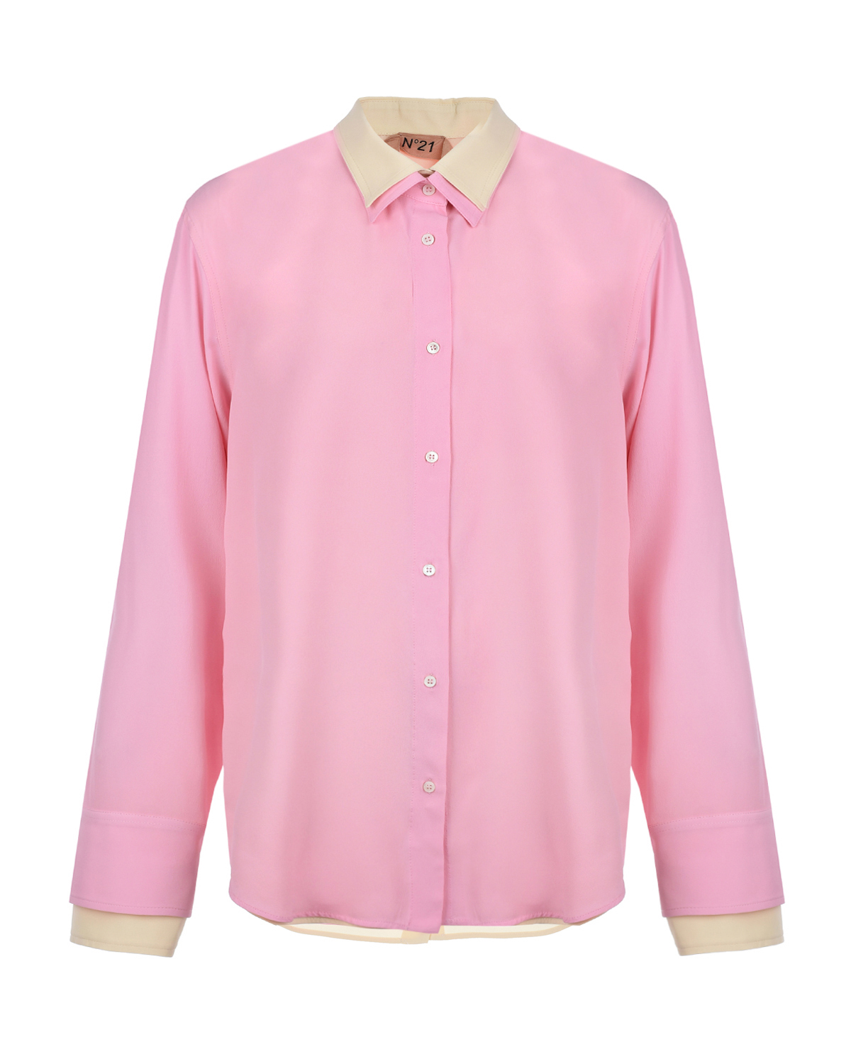 Двойная рубашка No. 21, размер 38, цвет розовый - фото 1