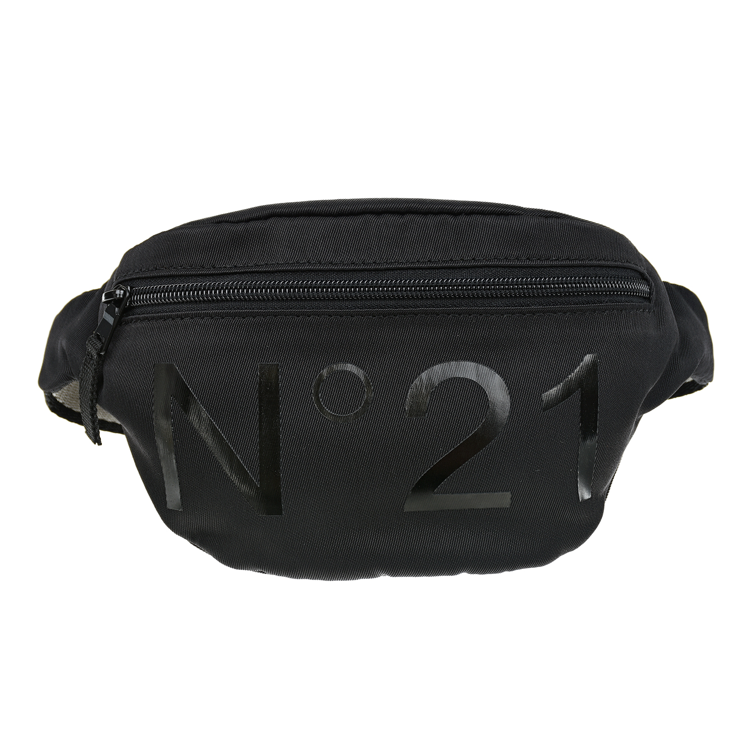 Черная поясная сумка с глянцевым логотипом, 20х6,5х13 см No. 21 детская, размер unica, цвет черный - фото 1