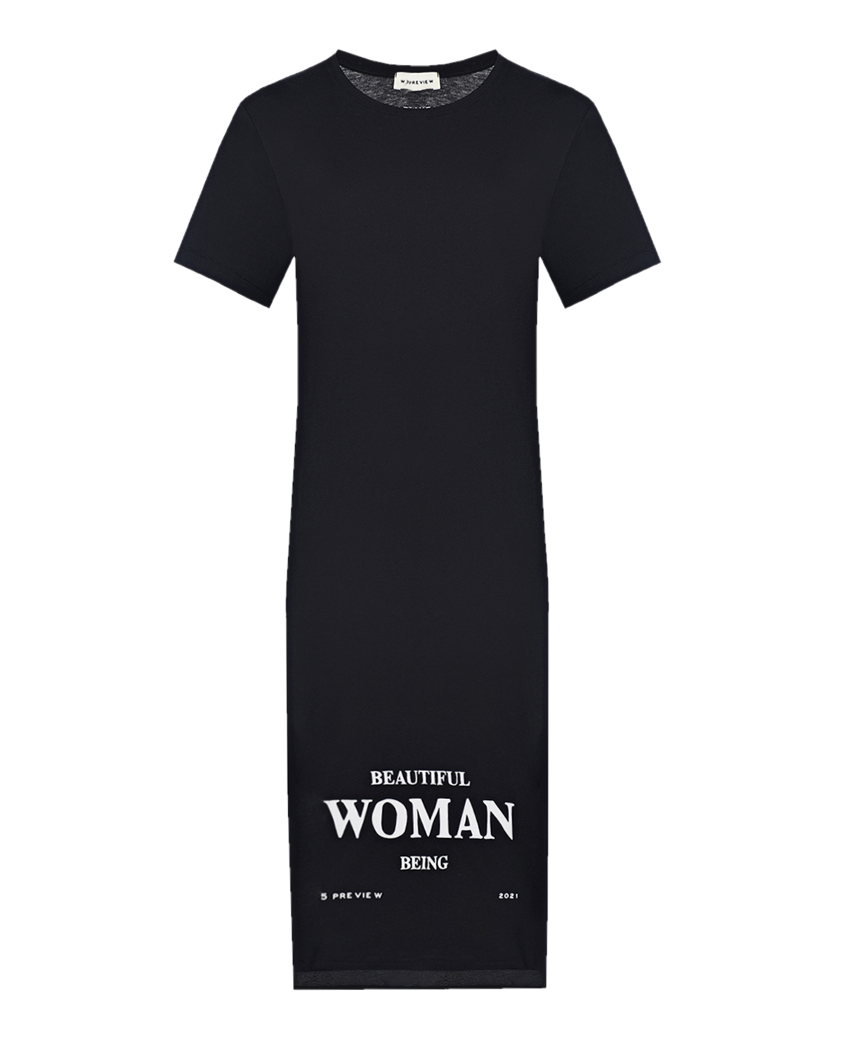 Черное платье-футболка 5 Preview, размер 40, цвет черный - фото 1