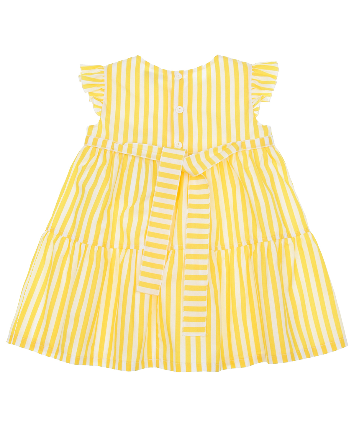 Платье в желто-белую полоску Aletta детское, размер 86, цвет мультиколор - фото 3